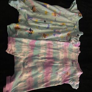 Pastel Mermaid & Tie-Dye Baby Zip Sleepers - Mint & Lavender